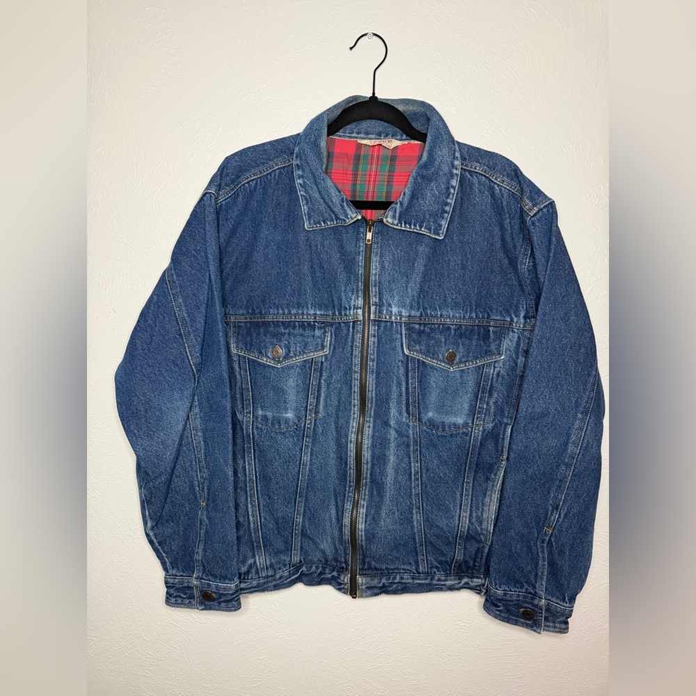 Duke Vintage Classic Blue Denim Jean Jacket - Men's Full Zip Front